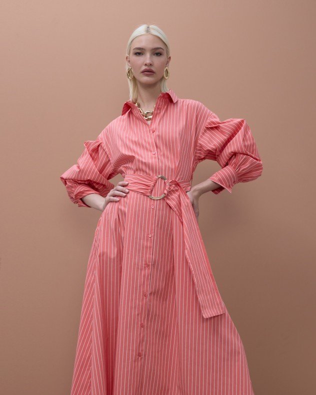 Maite by Lola MS2616039 Rose Shirt dress - Rose