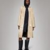 Rains A-Line Longer W Jacket Beige Parka - Beige