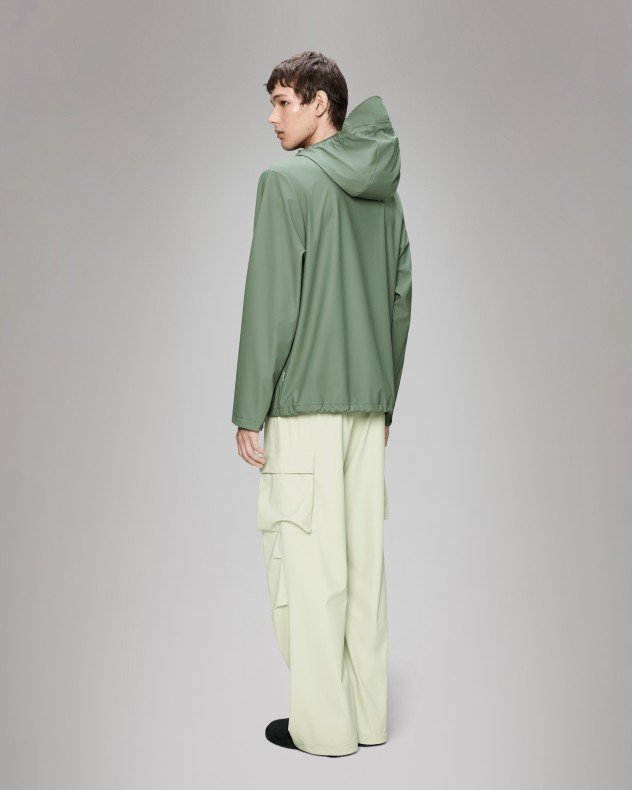 Rains Pocket Jacket W3 Green Parka - Green