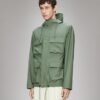 Rains Pocket Jacket W3 Green Parka - Green