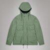 Rains Pocket Jacket W3 Green Parka - Green