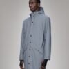 Rains Long Jacket W3 Green Parka - Blue