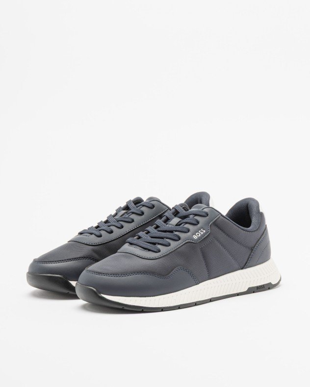 Boss Titanium Runn Green Sneakers - Blue