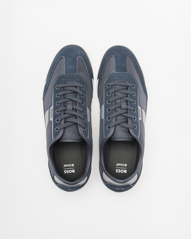 Boss Nitan Lowp Green Sneakers - Blue