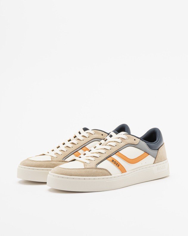 BOSS Orange Rhys Tenn Green Sneakers - Beige
