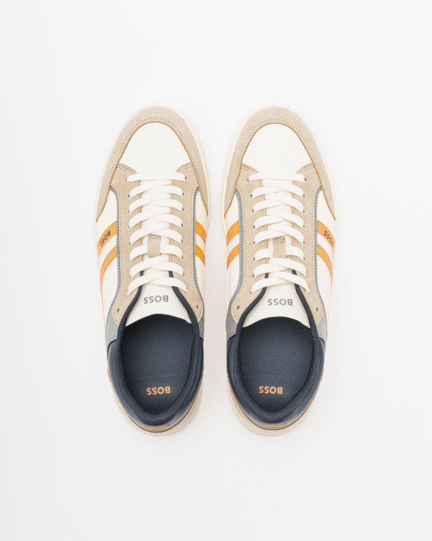 BOSS Orange Rhys Tenn Green Sneakers - Beige