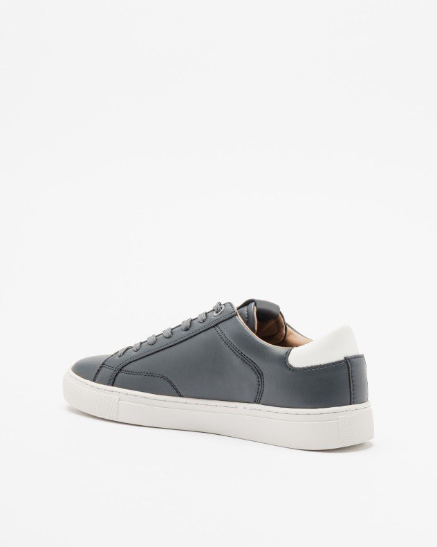 Pepe Jeans London Joe Basic White Sneakers - Blue