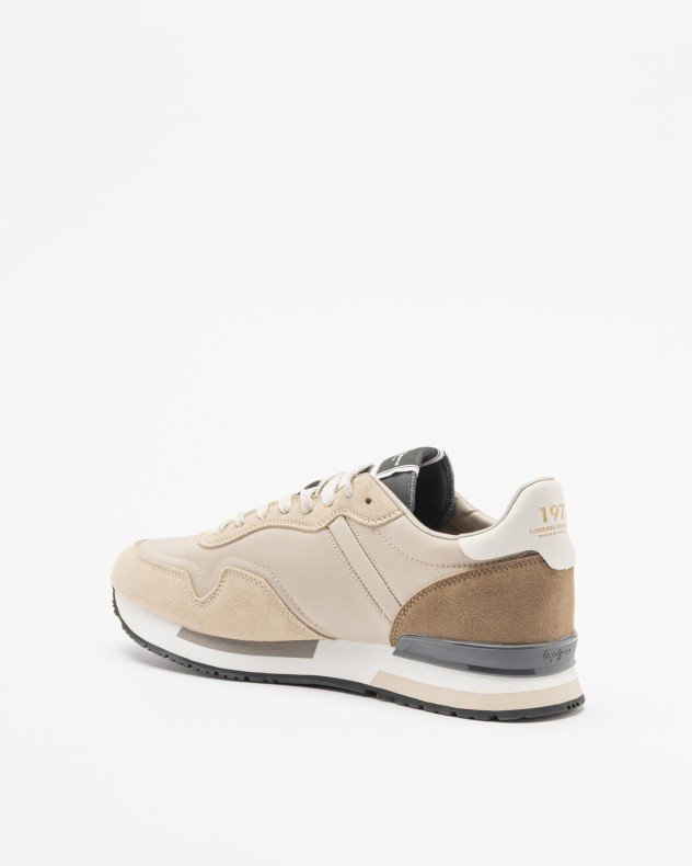 Pepe Jeans London Hailon Basic Green Sneakers - Beige