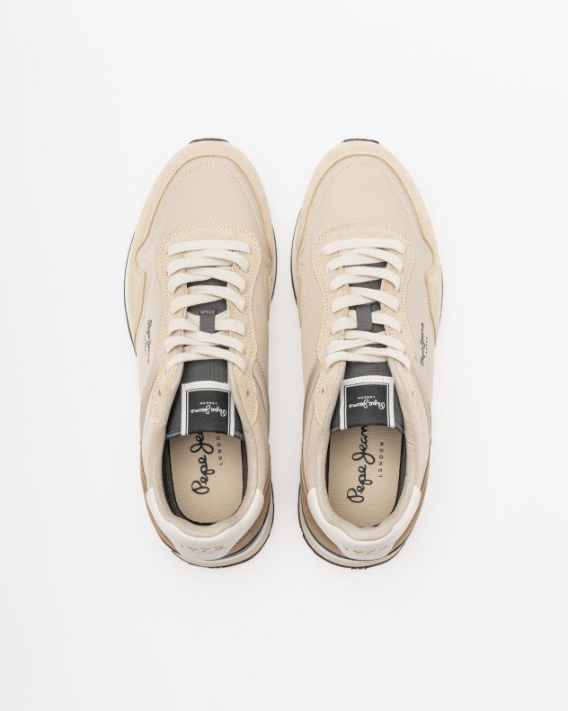 Pepe Jeans London Hailon Basic Green Sneakers - Beige