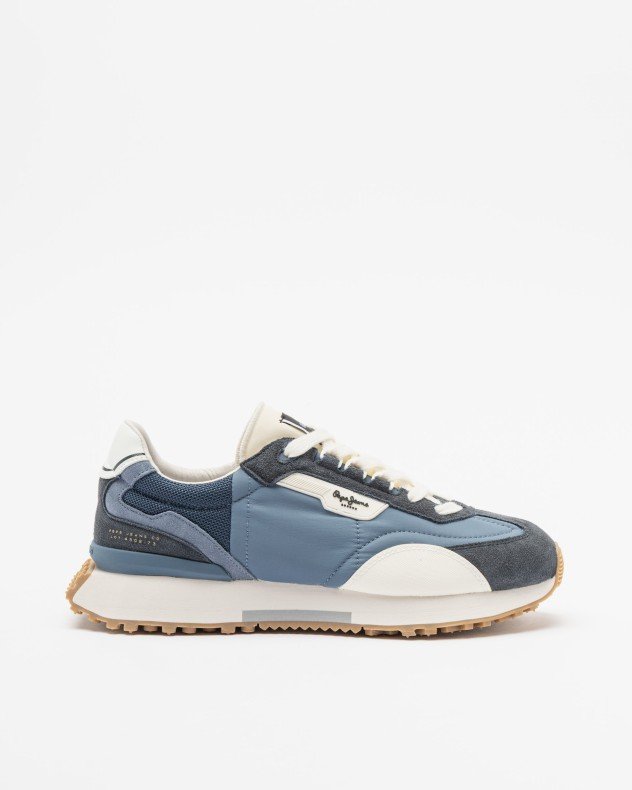 Pepe Jeans London Archer Block Green Sneakers - Blue