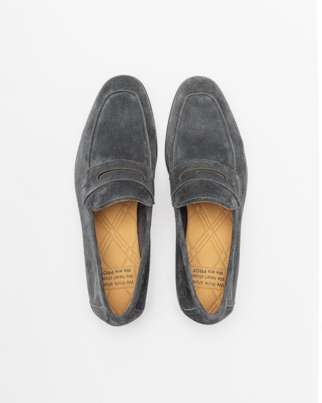 PROF UNO2921 Taupe Moccasins - Gray