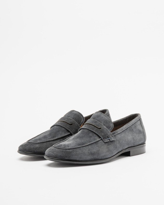 PROF UNO2921 Taupe Moccasins - Gray