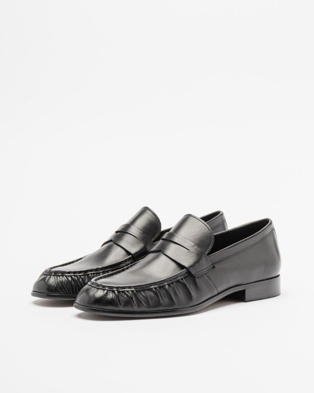 PROF UNO2922 Black Moccasins - Black