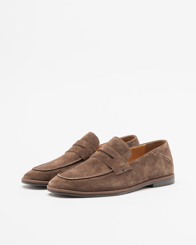 PROF UNO2923 Taupe Moccasins - Brown