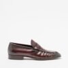 PROF UNO2922 Black Moccasins - Burgundy