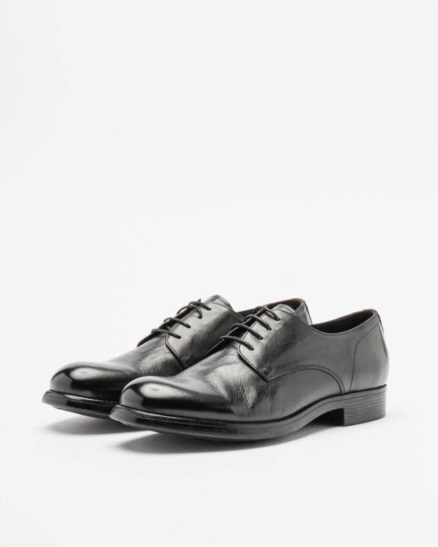 PROF 5699A-701A Black Derby shoes - Black