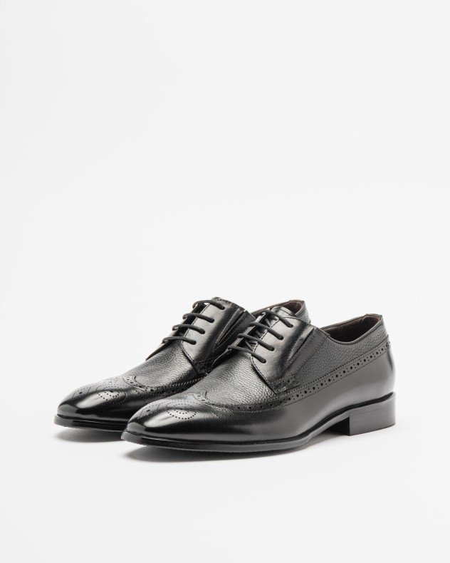 PROF 5281A-999J Black Brogue shoes - Black