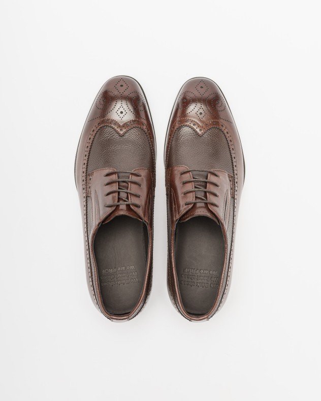 PROF 5281A-999F Brown Brogue shoes - Brown