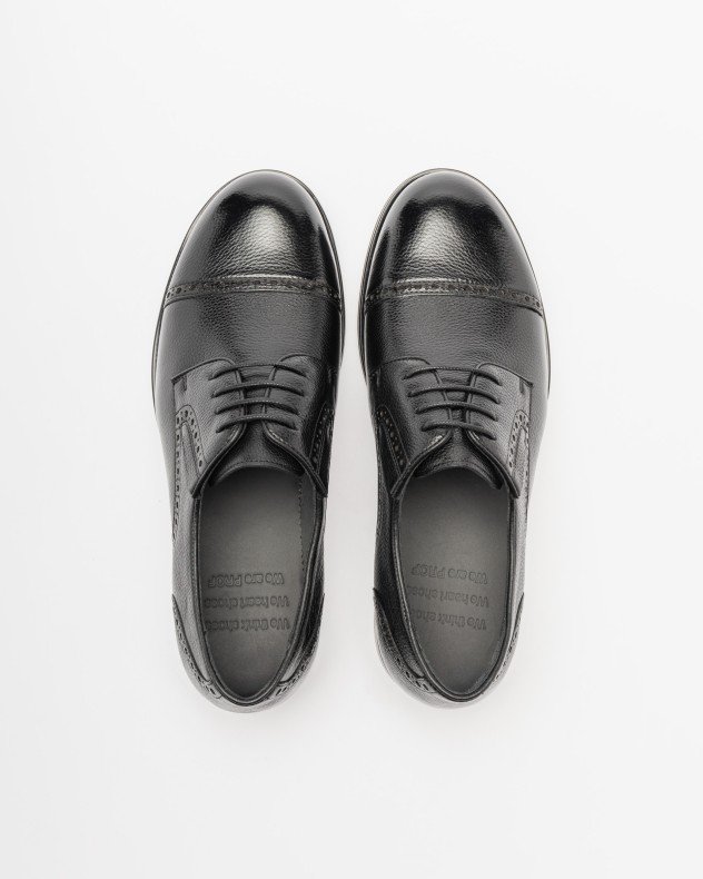 PROF G490A-B1J5-2 Black Derby shoes - Black