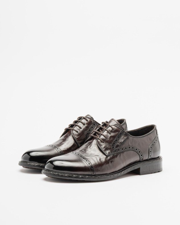 PROF G490A-B1X5-3 Brown Derby shoes - Brown