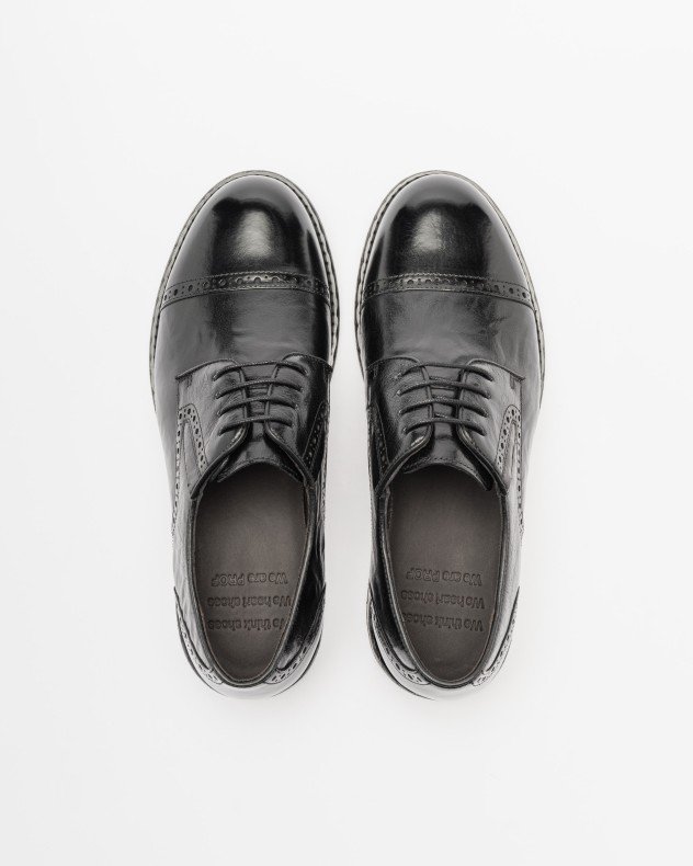 PROF G490A-B1V5-3 Black Derby shoes - Black