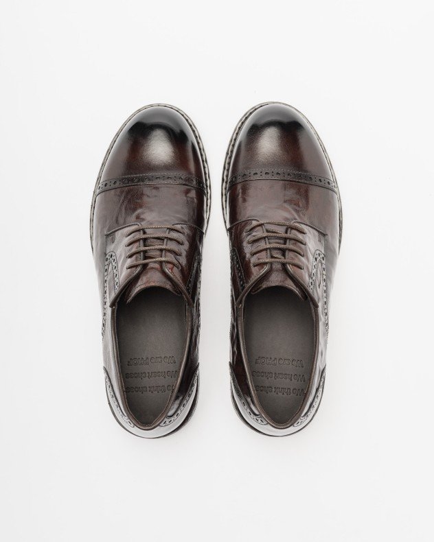 PROF G490A-B1X5-3 Brown Derby shoes - Brown