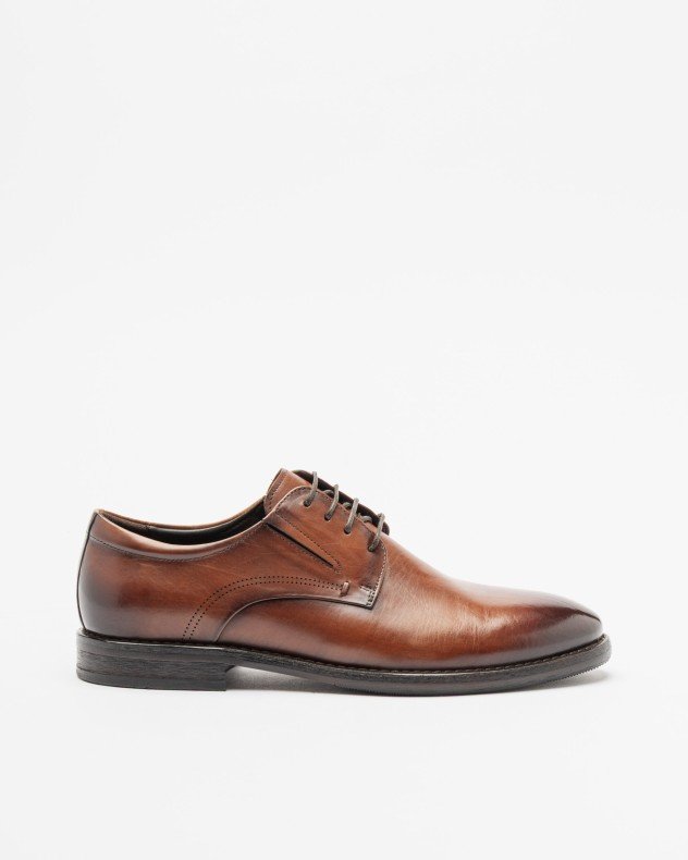 PROF C36A-02C Camel Derby shoes - Camel