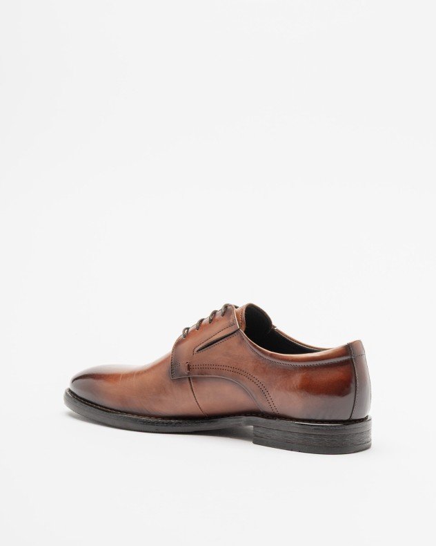 PROF C36A-02C Camel Derby shoes - Camel