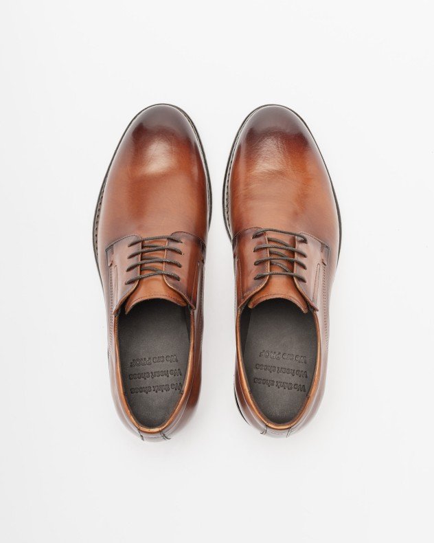 PROF C36A-02C Camel Derby shoes - Camel