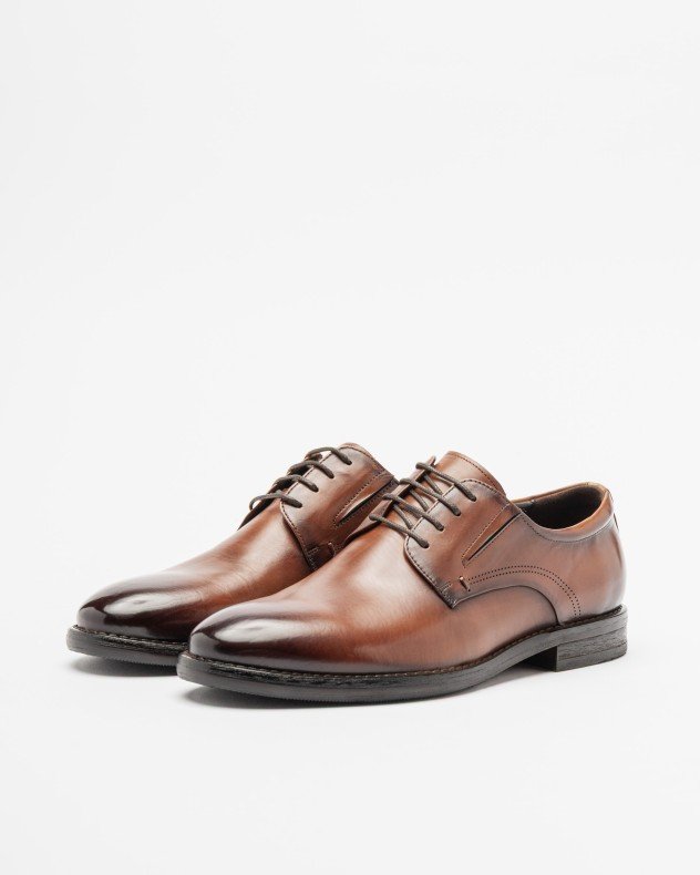PROF C36A-02C Camel Derby shoes - Camel