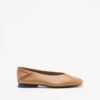 Camper Casi Myra Black Ballerinas - Camel