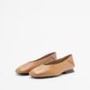Camper Casi Myra Black Ballerinas - Camel