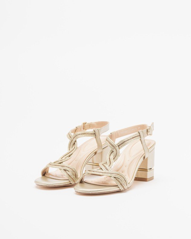 Gloss MGZ068-T170AL13 Golden Sandals - Golden