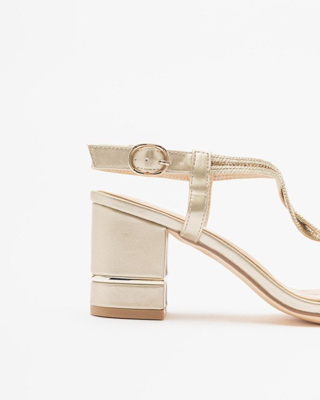 Gloss MGZ068-T170AL13 Golden Sandals - Golden