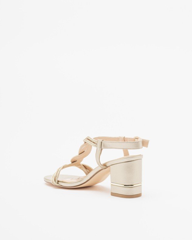 Gloss MGZ068-T170AL13 Golden Sandals - Golden