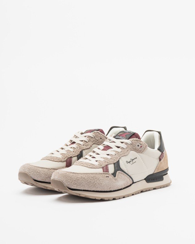 Pepe Jeans London Brit Flyer Beige Sneakers - Beige