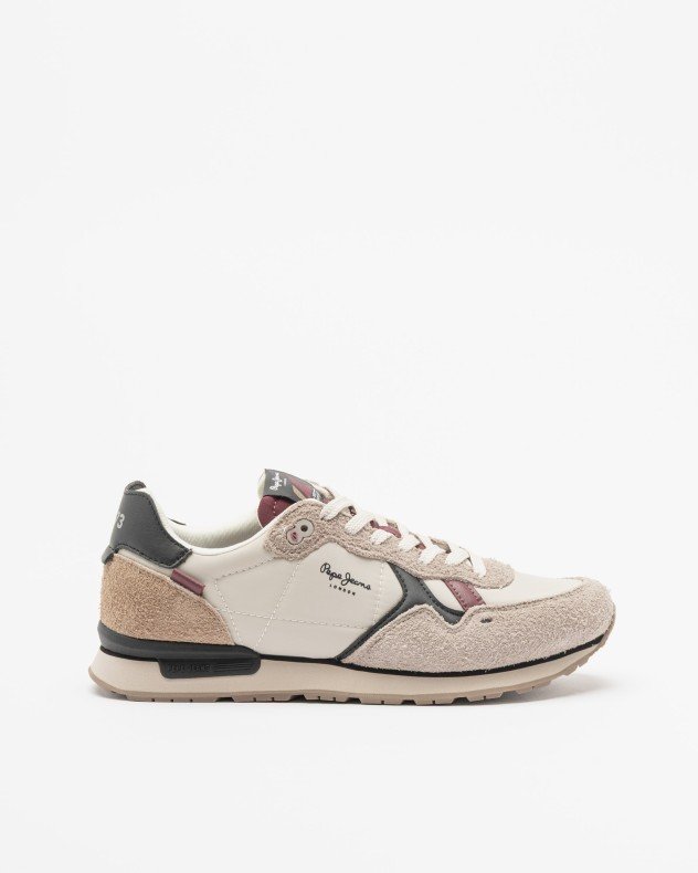 Pepe Jeans London Brit Flyer Beige Sneakers - Beige