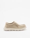 PROF 25048 Green Boat shoes - Beige