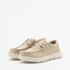 PROF 25048 Green Boat shoes - Beige