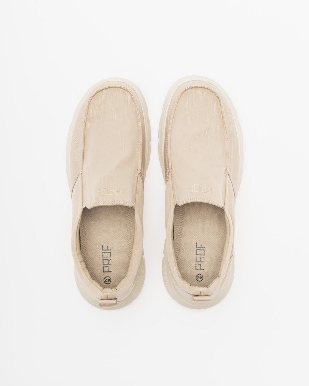 PROF 25122 Beige Boat shoes - Beige