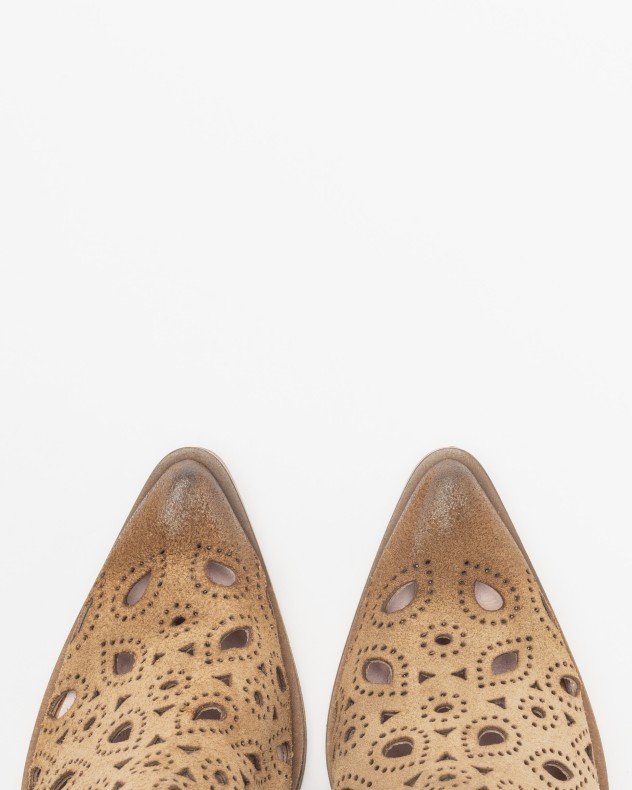 PROF 25013 Brown Ankle Boots - Camel