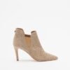 PROF 9342VZ Black Ankle Boots - Beige