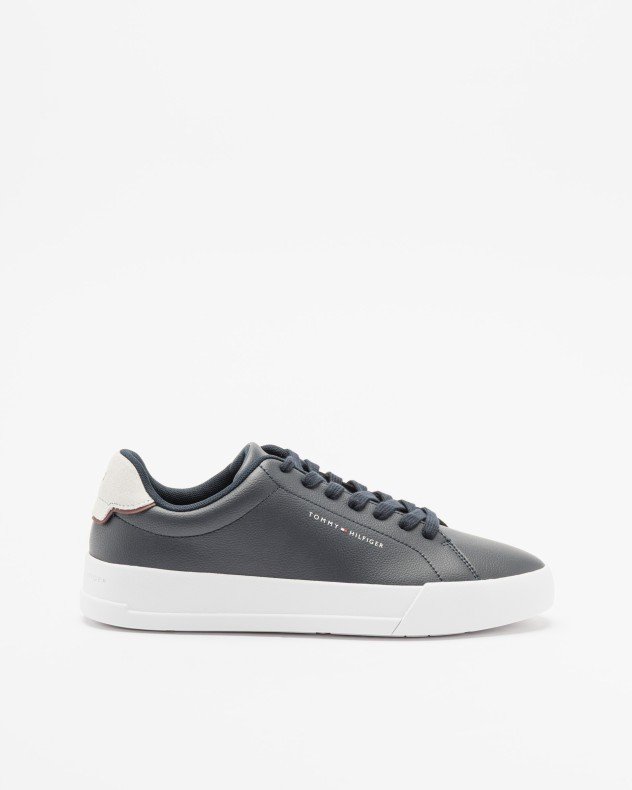Tommy Hilfiger Court Detail Ess White Sneakers - Blue