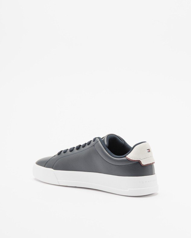Tommy Hilfiger Court Detail Ess White Sneakers - Blue
