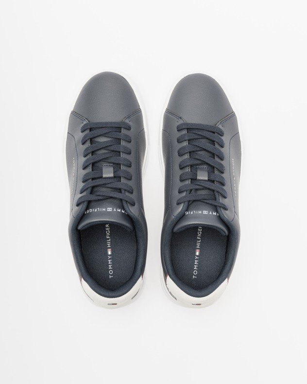 Tommy Hilfiger Court Detail Ess White Sneakers - Blue