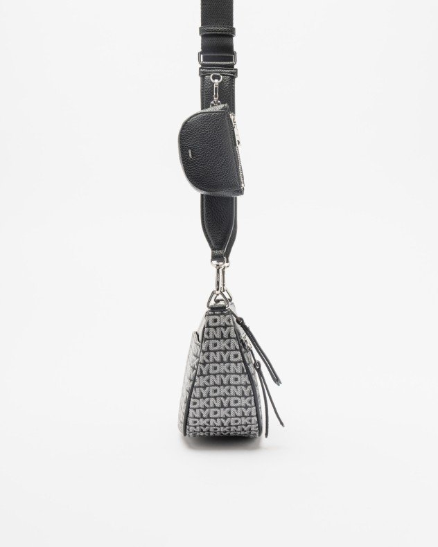 Dkny Zoie Crest Body Black Shoulder bag - Black