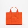 Karl Lagerfeld K/RSG MD Square Tote Peb Emb White Tote bag - Orange