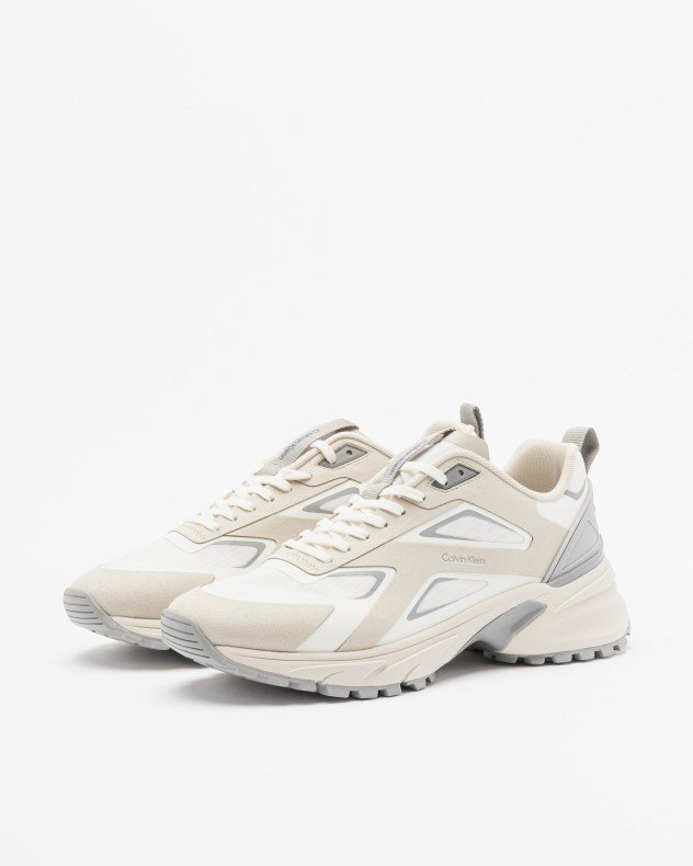 Calvin Klein Hike Runner Laceup Stipe Beige Sneakers - Beige