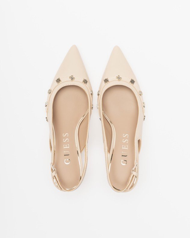 Guess Yanai Beige Slingback shoe - Beige