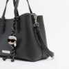 Karl Lagerfeld Ikon Smooth SM Tote Black Handbag - Black